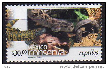 Mexique. Reptiles. Mexico Conserva. 1 T-p ** Haute Faciale, Quantite Limitee - Serpenti