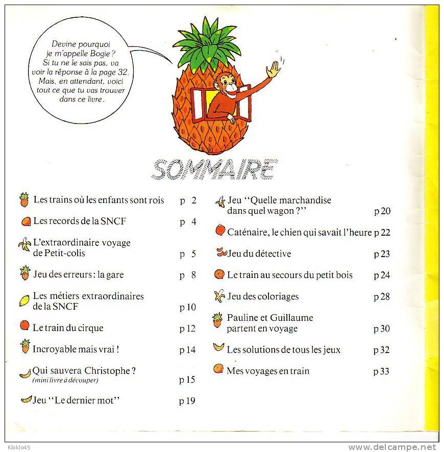 Livre  BOGIE Et La SNCF Distribuée Dans Le Train Aux Enfants - 1983 - 34 Pages - Trenes