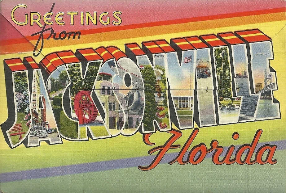 Jacksonville FL / Multiview Letter Card / 18 Views - Jacksonville