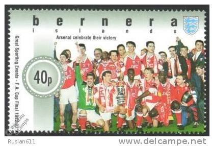 Soccer  Fussball Football Bernera 40p Arsenal FC FA Cup MNH ** - Viñetas De Fantasía