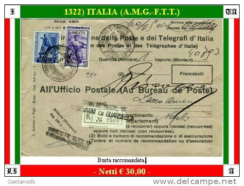 Trieste 01322 (A.M.G.-F.T.T.) - Storia Postale