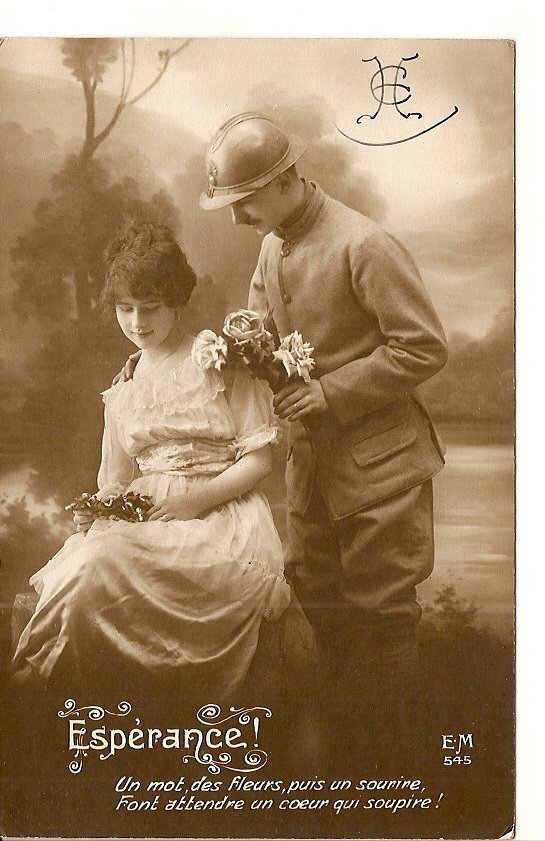 MILITARIA Espérance - Soldat Et Jeune Femme écrite  TTB - Guerra 1914-18