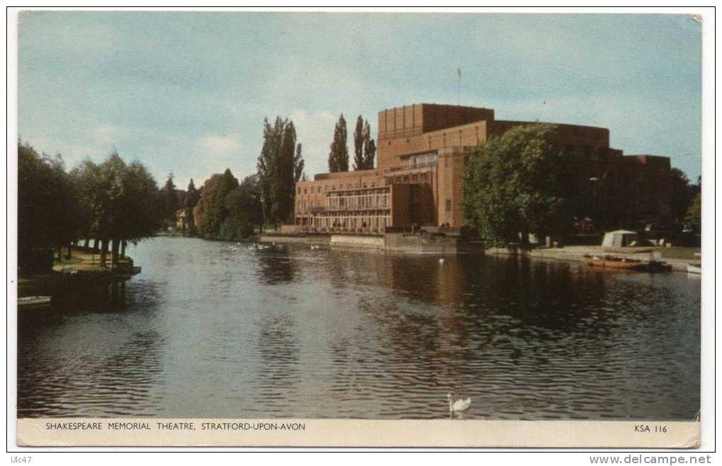 SHAKESPEARE MEMORIAL THEATRE, STRATFORD-UPON-AVON. - KSA 116 - Timbre - Scan Verso - - Stratford Upon Avon