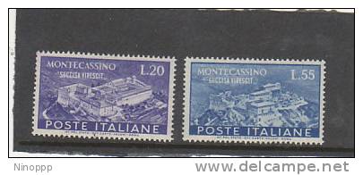 Italy-1951 Abbey Of Montecassino MH Set - 1946-60: Ungebraucht