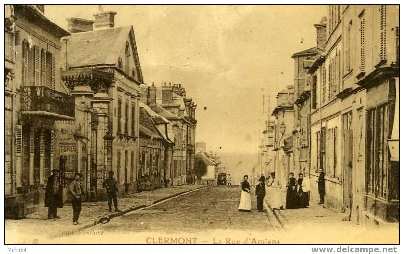 60-- CLERMONT -- LA RUE D´ AMIENS -- - Clermont