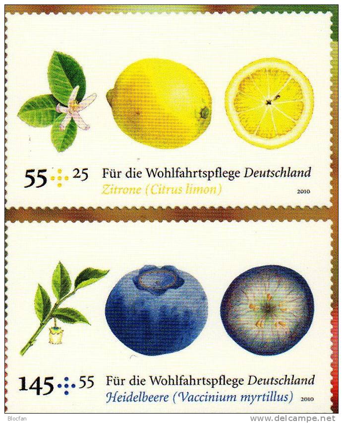 Duftende Blüten Bund Satz, MH, Selbstklebend Plus 4-Block ** 40€ Apfel, Zitrone, Erdbeere, Heidelbeere - Ernährung