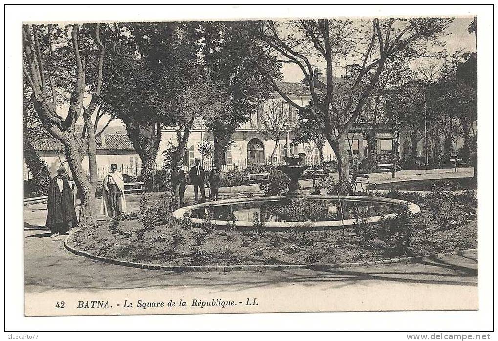 Batna (Algérie) :Square De La République Env 1910 (animé) - Batna