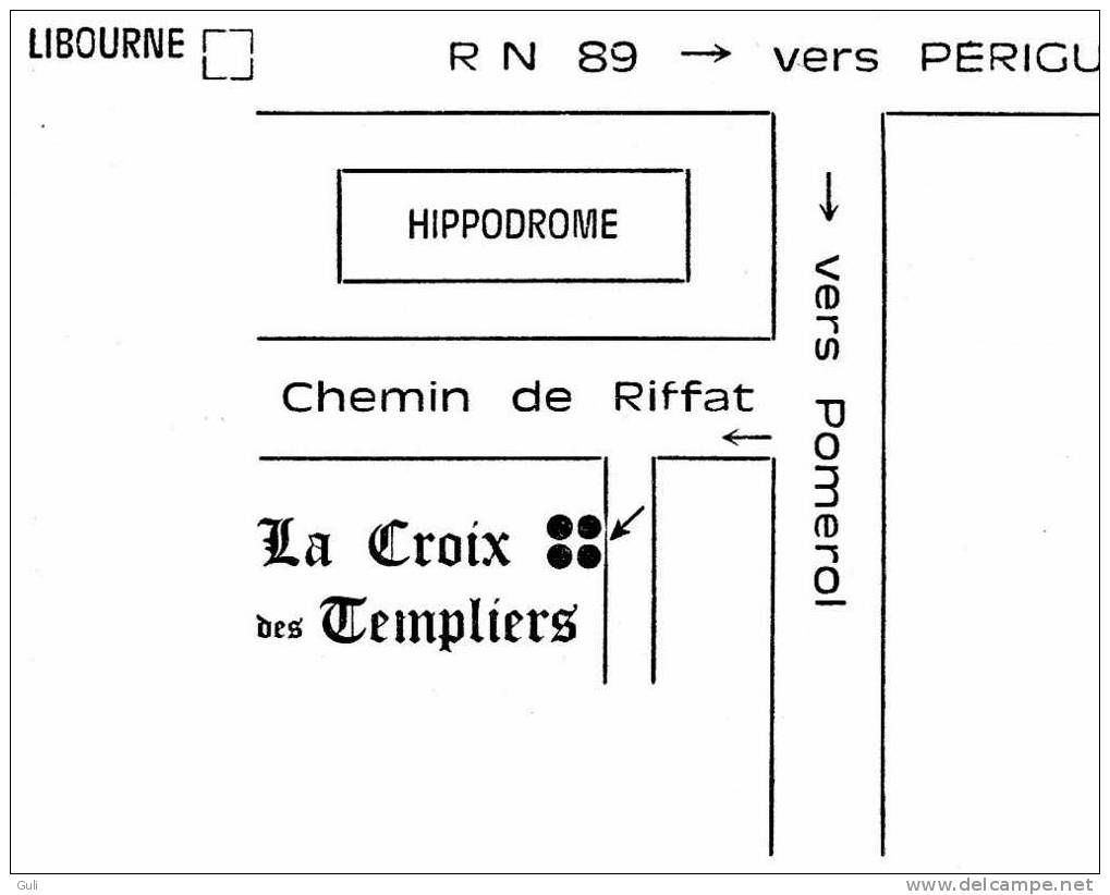 Château La Croix Des Templiers (3) Pomerol S.C.E.A.Lamarche-Riffat-33500 Libourne-carte Visite- Etat= Voir Descri  *PX F - Cartes De Visite