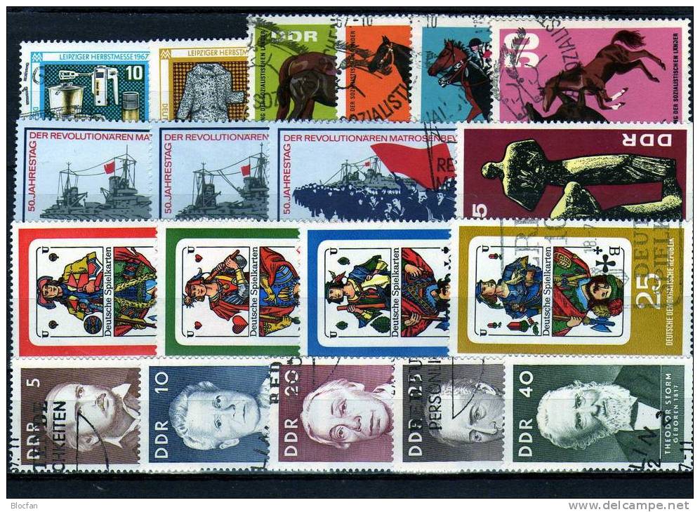 DDR O Jahrgang 1967 1245/0-1333/4 Bauwerke Bis Nußknacker 27 Ausgaben 46€ Schlösser, Biathlon, Beruf, Gemälde, Pferde - Colecciones (en álbumes)