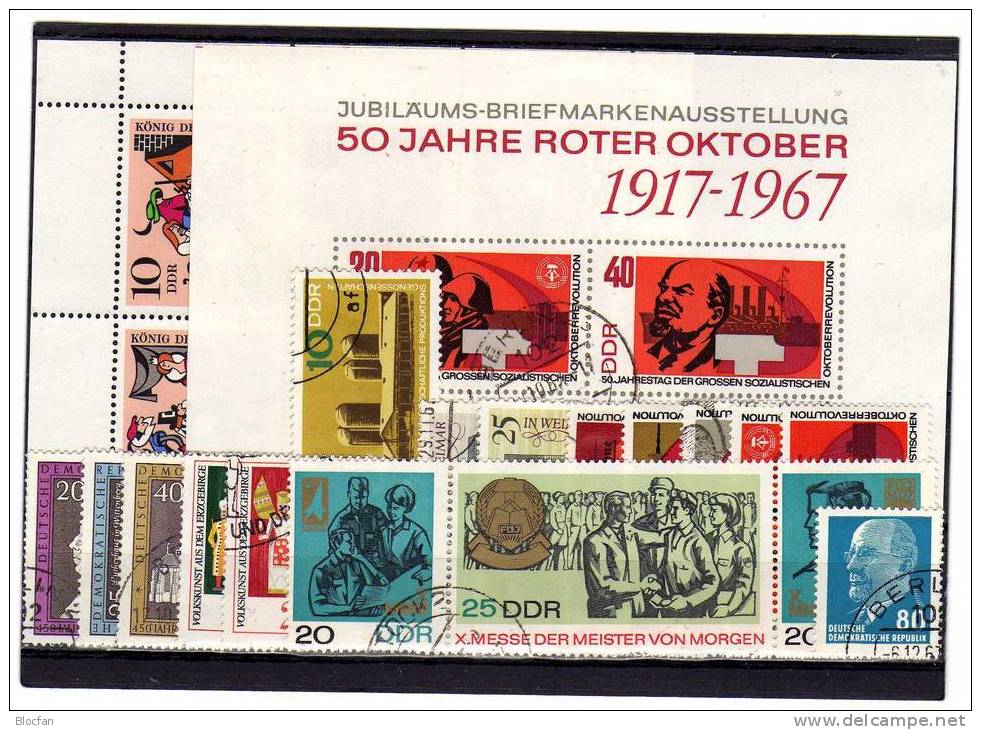 DDR O Jahrgang 1967 1245/0-1333/4 Bauwerke Bis Nußknacker 27 Ausgaben 46€ Schlösser, Biathlon, Beruf, Gemälde, Pferde - Colecciones (en álbumes)