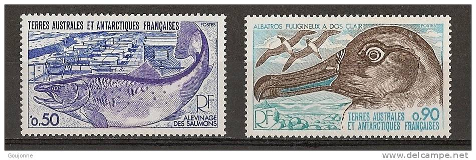 Terres Australes Et Antartiques Françaises (TAAF)  Faune Oiseaux Et Poissons   71 72 ** - Albatros