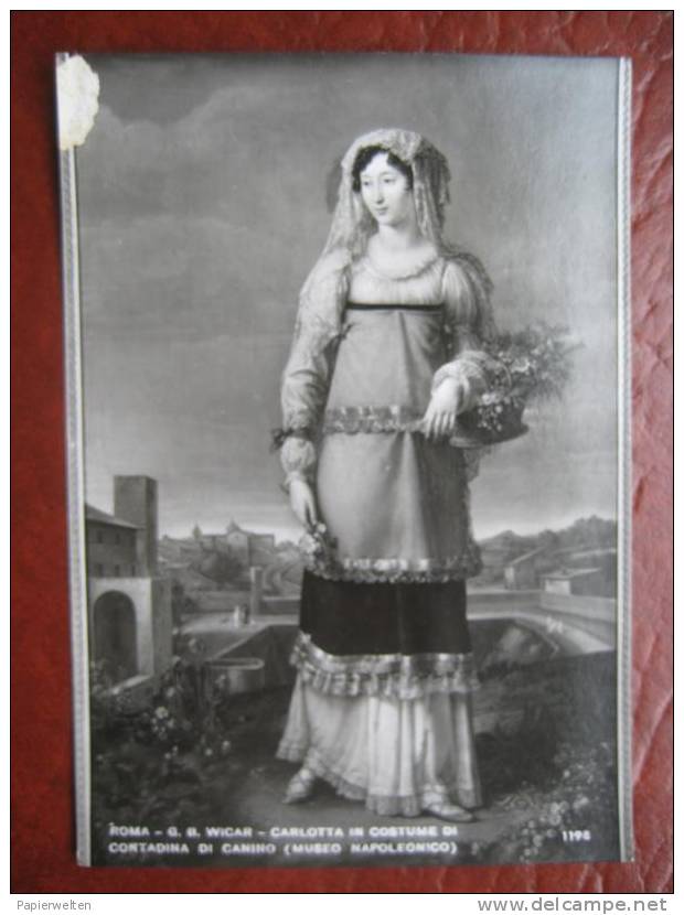 Roma - Museo Napoleonico: Künstlerkarte: "Carlotta In Costume Di Contadina Di Canino" - Museums