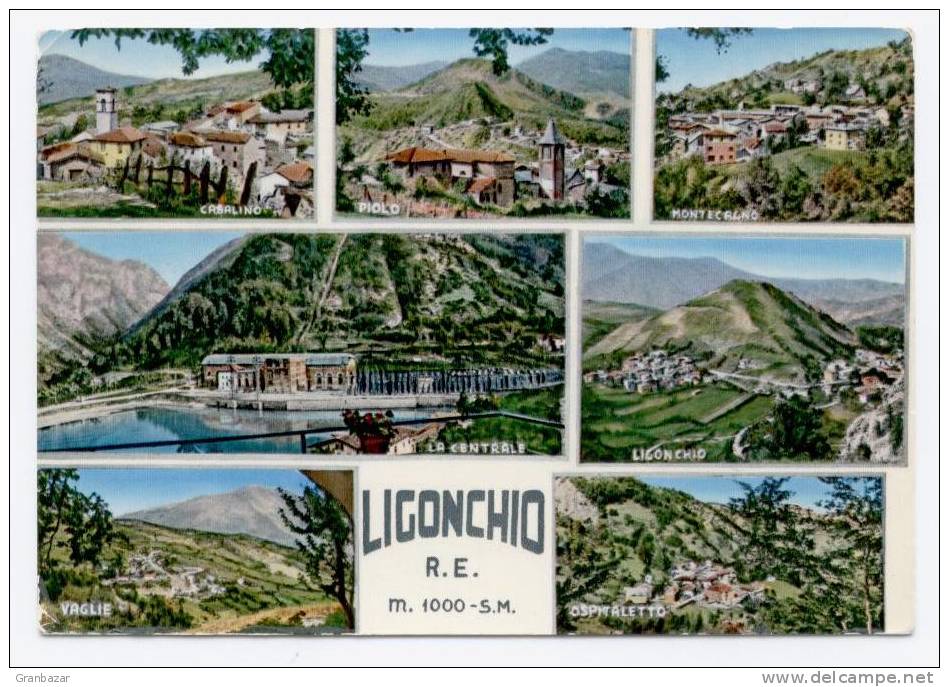 LIGONCHIO, VEDUTINE, VG 1967, FINESTRELLE, FORMATO GRANDE    **** - Reggio Nell'Emilia