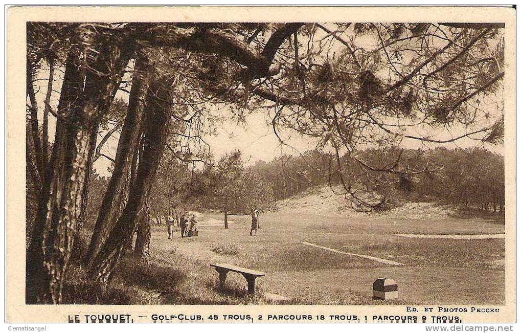 TOP!! LE TOUQUET * GOLF-CLUB 45 TROUS, 2 PARCOURS 18 TROUS, 1 PARCOURS 9 TROUS  * 1934 **!! - Le Touquet