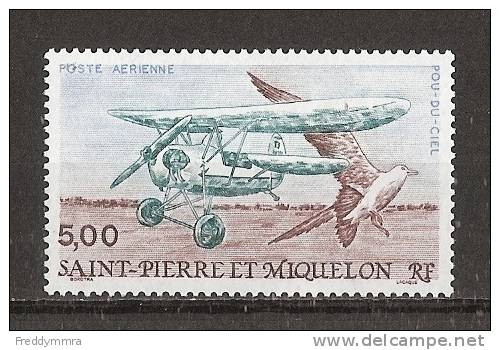 Saint-Pierre-et-Miquelon:     PA 69 **  Oiseau De Mer  Et Avion - Nuevos