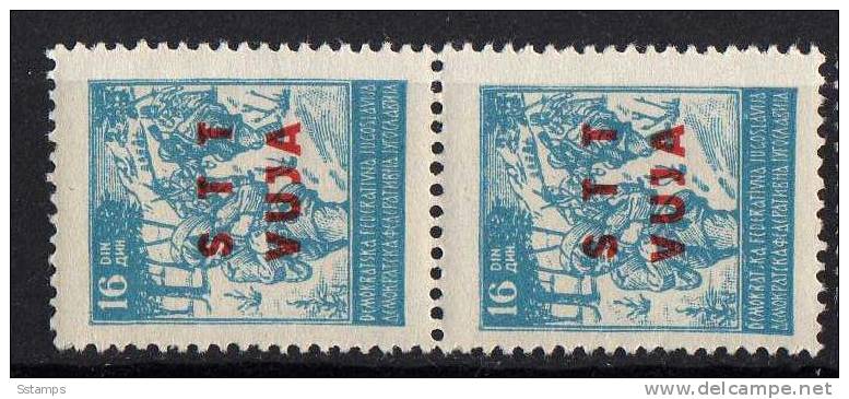 U-RR JUGOSLAVIA TRIESTE B ITALIA ERROR MICHEL-20b CATALOG 2 X  200,00 EURO NEVER HINGED - Neufs