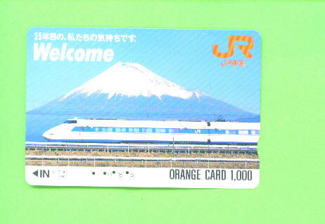 JAPAN - Orange Picture Rail Ticket/Train As Scan - Welt