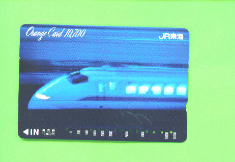 JAPAN - Orange Picture Rail Ticket/Train As Scan - Monde