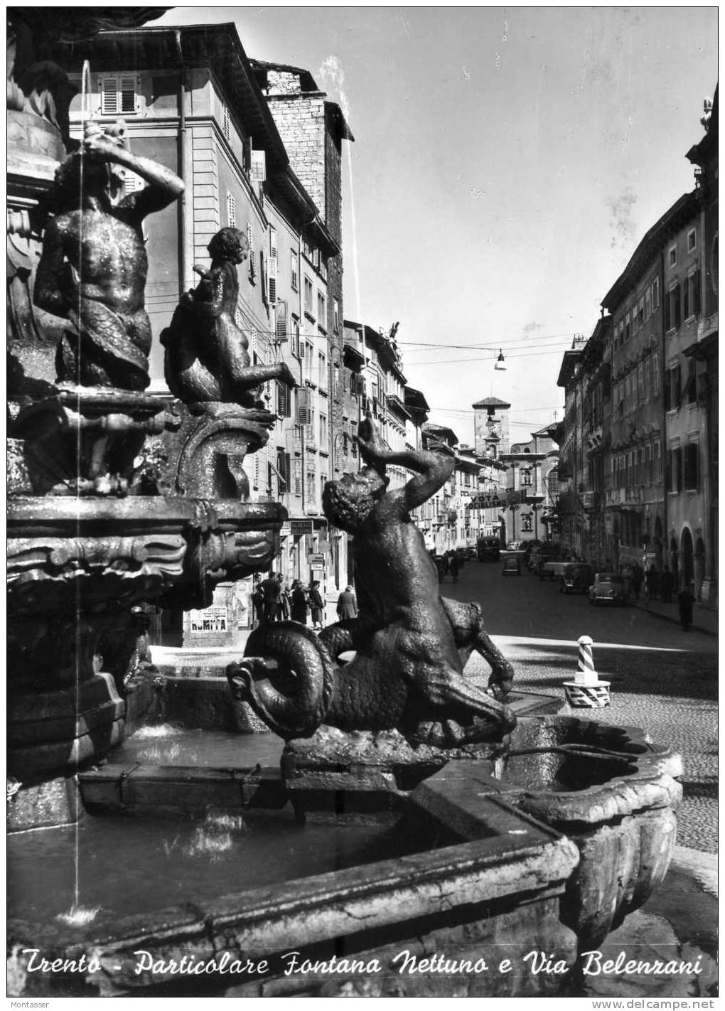 TRENTO. Fontana. Via Belenzani. Vg. C/fr. Per PADOVA Nel 1960. - Trento