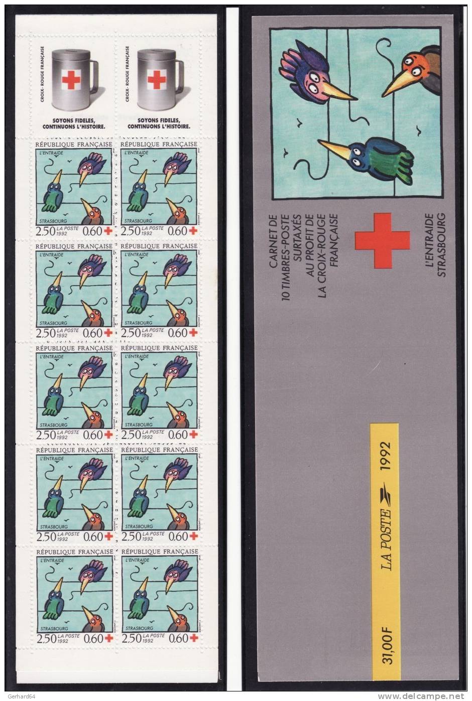 France - Carnet Croix-Rouge 1992 - Neuf** Non Plié - Red Cross