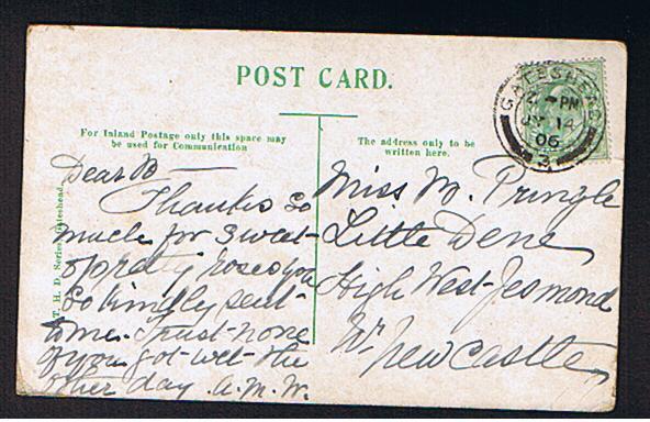 RB 623 - 1910 Postcard Ashfield Lodge East Park Road Gateshead Near Newcastle Northumberland - Sonstige & Ohne Zuordnung