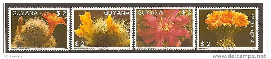 Guyana - Serie Completa Usata: Fiori Di Cactus - Cactus