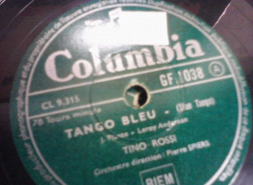 DISQUE GRAMOPHONE 78 TOURS /  H_JA 620 _ TINO ROSSI  _ J AI BESOIN DE TOI _ TANGO BLEU - 78 Rpm - Schellackplatten