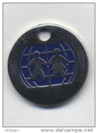 Jeton Caddie Unicef - Trolley Token/Shopping Trolley Chip