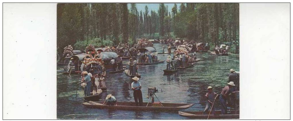 CPSM..MEXICO...LAC DE XOCHIMILCO ...PRIX: 1,99 € - Messico