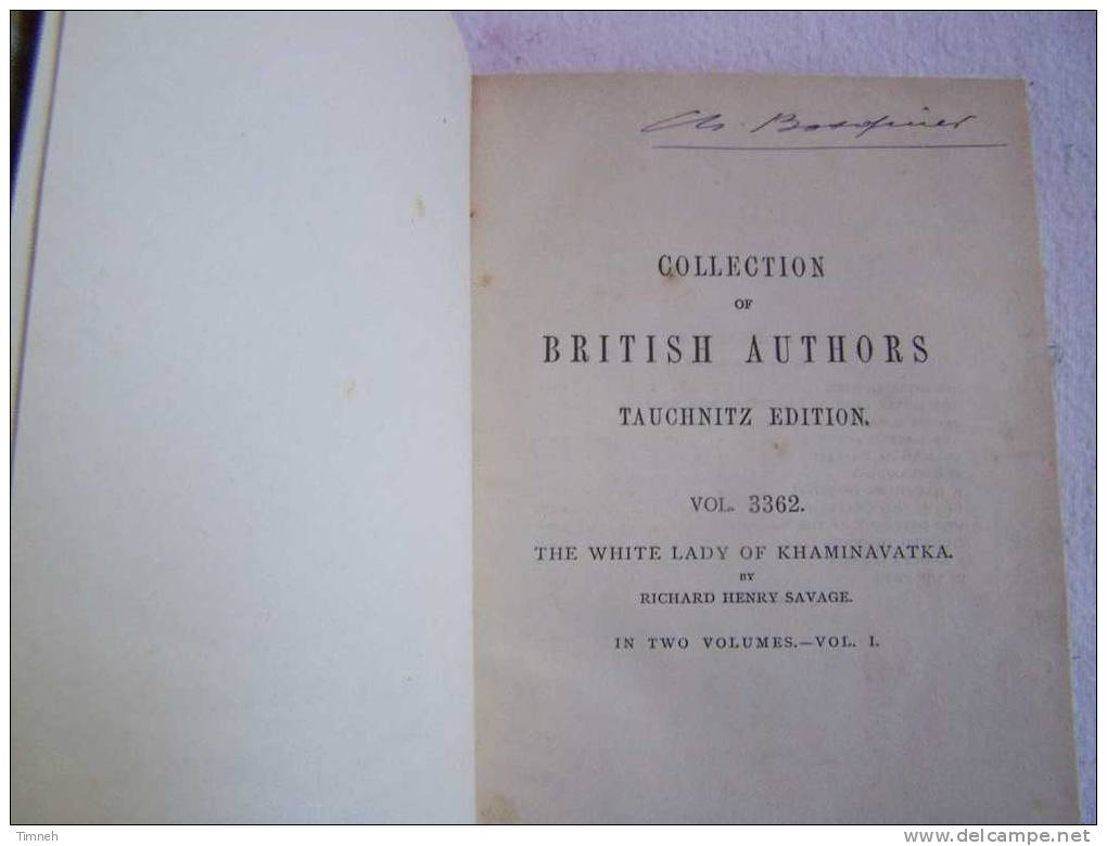 THE WHITE LADY OF KHAMINAVATKA Vol.one-story Of Ukraine-by R.H.SAVAGE-collection Of British Authors-Tauchnitz Vol.4248- - 1850-1899