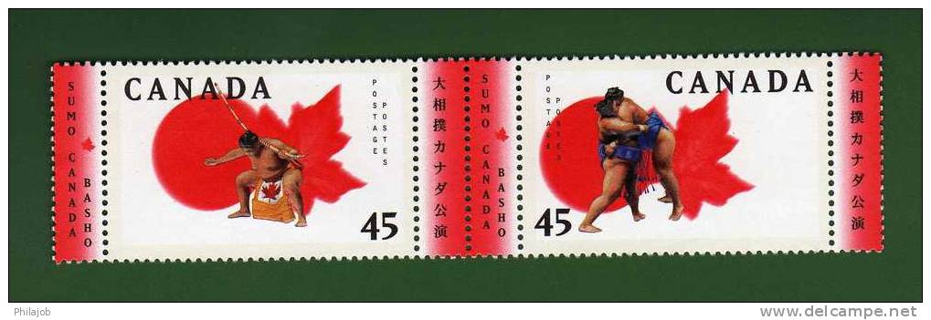 CANADA Neuf ** MNH :  Lot De 2 Timbres En Relief Sur Le " SUMO " En Parfait état - Blocks & Sheetlets