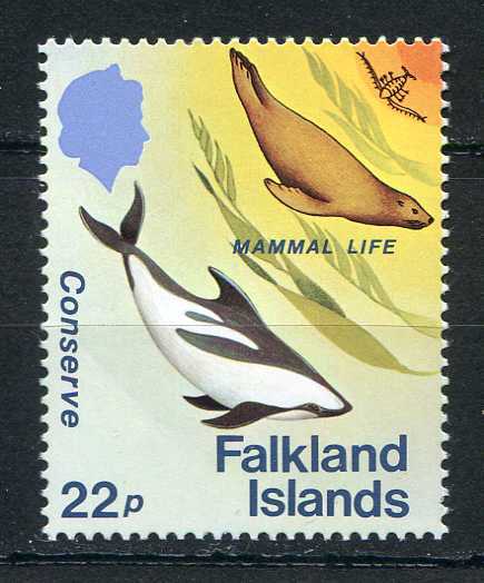 FALKLAND   1984   Yvert 430   Michel 417   Phoque, Orque   Killer Whale, Penguin - Whales