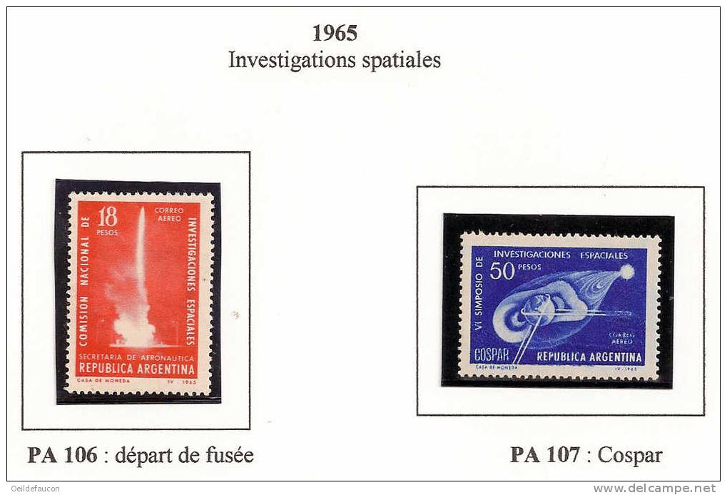 ARGENTINE - Yvert - PA 106/07** - Cote 2 € - Sud America