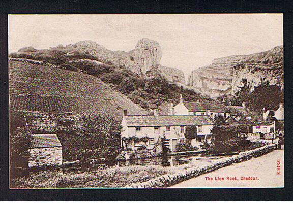 RB 625 - Early Stengel Postcard House & The Lion Rock Cheddar Somerset - Cheddar