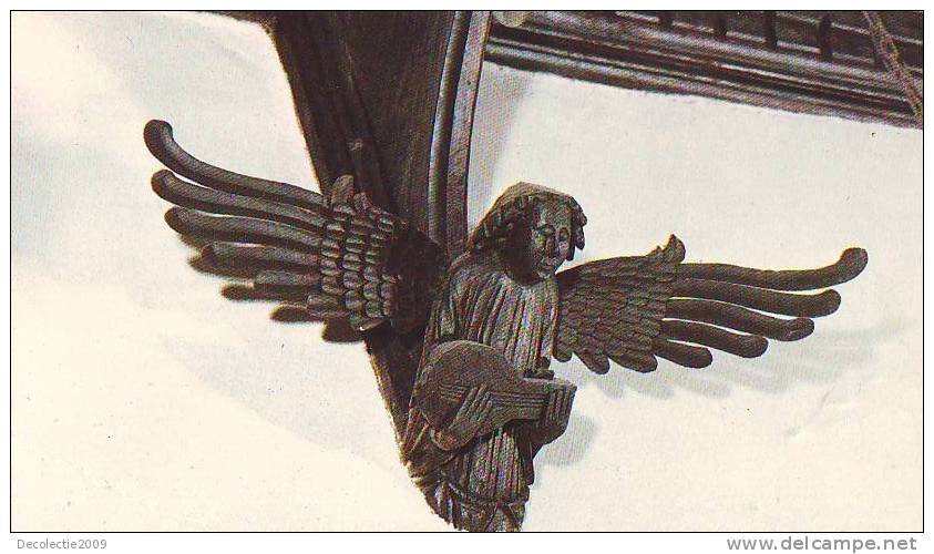 N1117 An Angel In The Choir Roof The Holy Sepulchre Church Cambridge Not Used Perfect Shape - Cambridge