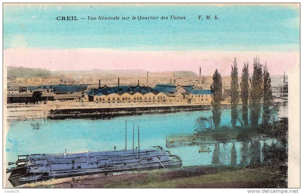 60 CREIL - Vue Générale Sur Le Quartier Des Usines - Creil