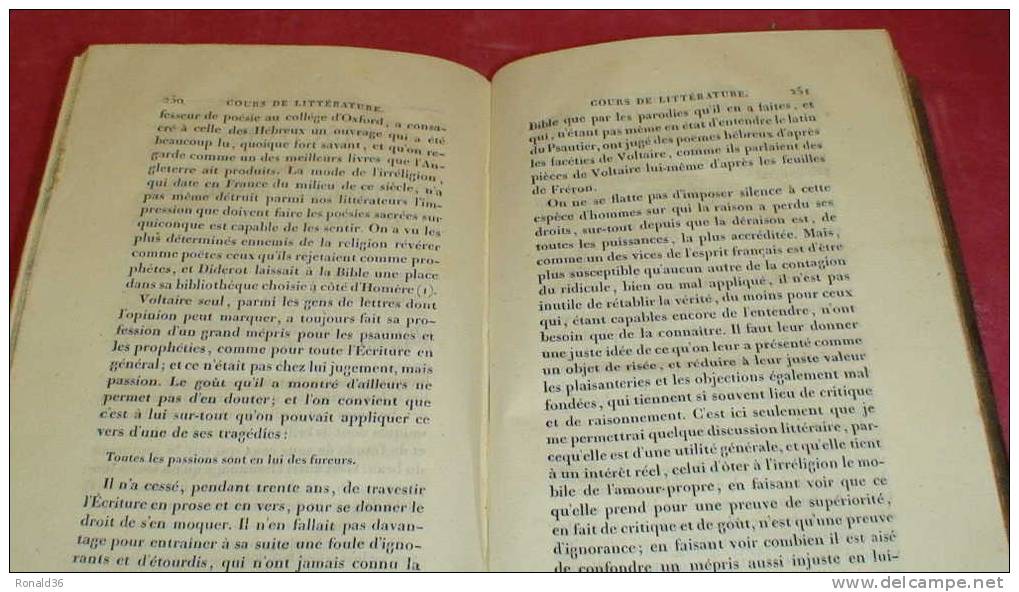 12 Livres Lycée Cour Par J F LA HARPE A PARIS Deterville Rue Hautfeuille Imprimerie De P DIDOT L'AINE Poésie Littérature - Auteurs Français