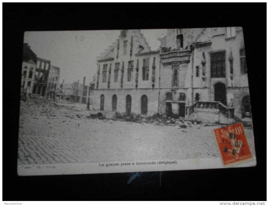 Grande Place De Ecumonde : Destructions De 1914 Ou Rupelmonde Termonde - Dendermonde