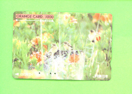 JAPAN - Orange Picture Rail Ticket/Bird As Scan - Monde