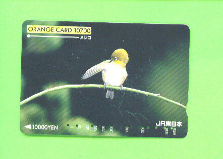 JAPAN - Orange Picture Rail Ticket/Bird As Scan - Mondo