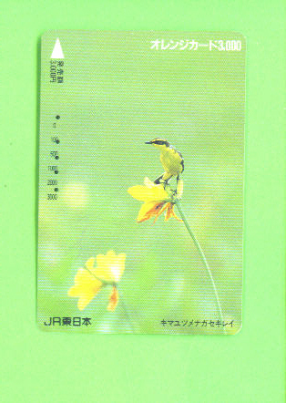 JAPAN - Orange Picture Rail Ticket/Bird As Scan - Monde