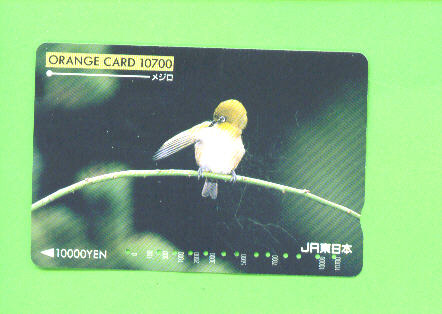 JAPAN - Orange Picture Rail Ticket/Bird  As Scan - Welt