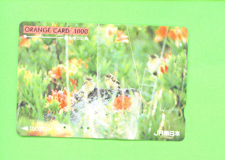 JAPAN - Orange Picture Rail Ticket/Bird  As Scan - Mondo