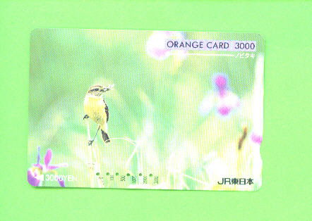 JAPAN - Orange Picture Rail Ticket/Bird  As Scan - Monde