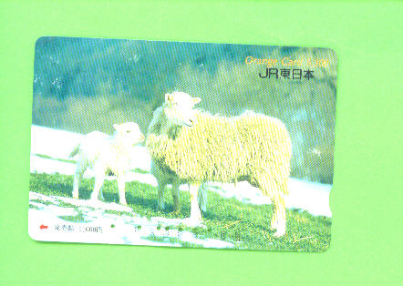 JAPAN - Orange Picture Rail Ticket/Animal/Sheep  As Scan - Monde
