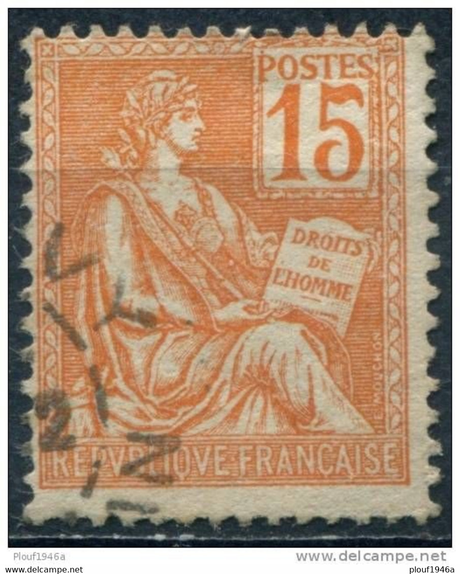 Pays : 189,03 (France : 3e République)  Yvert Et Tellier N° :  117 (o) - 1900-02 Mouchon