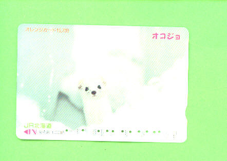 JAPAN - Orange Picture Rail Ticket/Animal/Weasel  As Scan - Monde