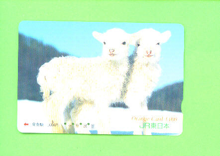 JAPAN - Orange Picture Rail Ticket/Animal/Lambs  As Scan - Mundo