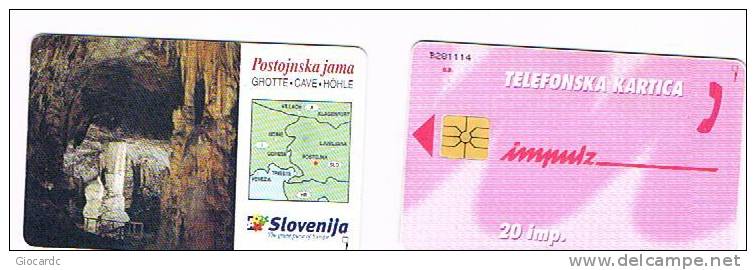 SLOVENIA (SLOVENIJA)  - IMPULZ - POSTOJNSKA JAMA (GROTTE - CAVE - HOHLE)  2O IMP. - USATA (USED)°  -  RIF. 3093 - Slowenien