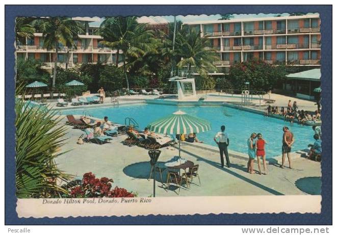 CP WITH ANIMATION - DORADO HILTON POOL - DORADO - PUERTO RICO - PISCINA DEL HOTEL DORADO HILTON - 1976 - Puerto Rico
